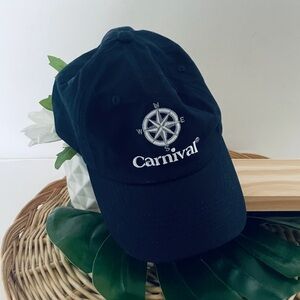 Carnival Cruise Line “Compass” embroidered Unisex navy blue & white sports cap